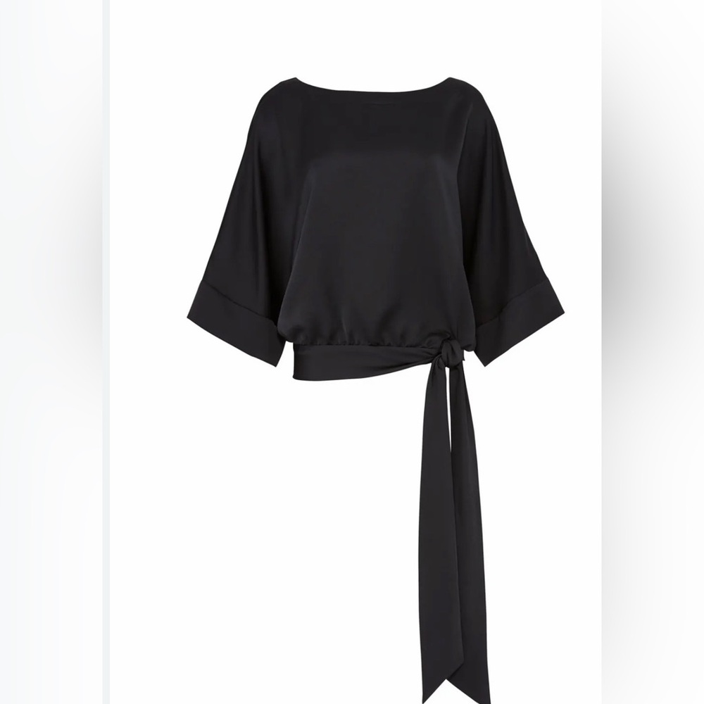 Trina Turk XS Black Women's Blouse with Tie Detail - Picture 1 of 6
